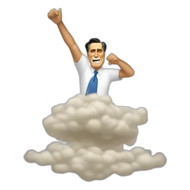 mitt romney ascending into nirvana sticker