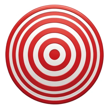 Red-white bullseye target sticker