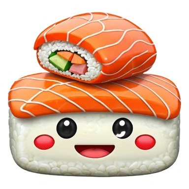 Sushi monster silly sticker