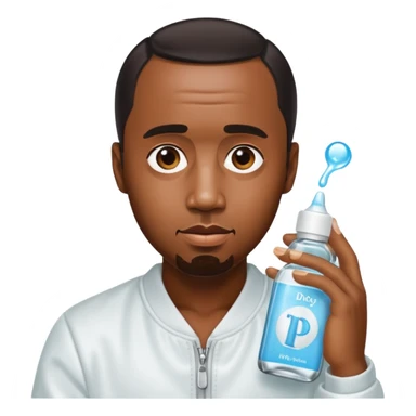 P-Diddy with baby oil sticker