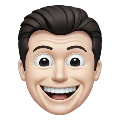 Very White Rick Astley with a goofy ahh smile and he can only fit 3 upper teeth in his mouth and it is squeezworming his face and the background is almost pitch black but it’s not because there are lines of white but you can only see half of the background sticker