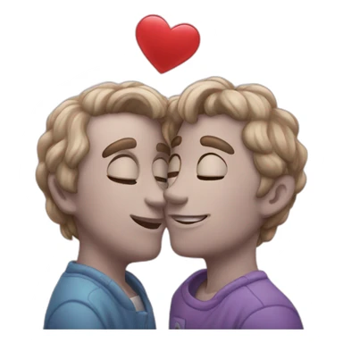 Heart kiss sticker