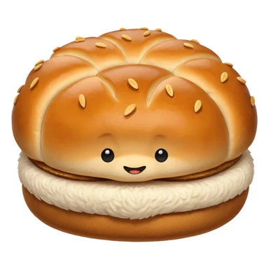 bread bun without cheese sticker