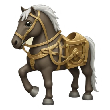 trojan horse on wheels sticker