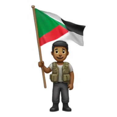 men holding palestine flag sticker