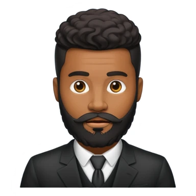 A black gigolo with a full beard sticker