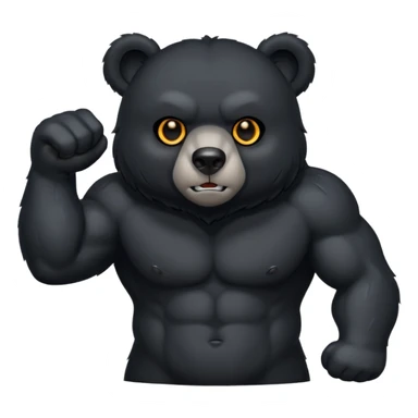black bear black eyes sticker