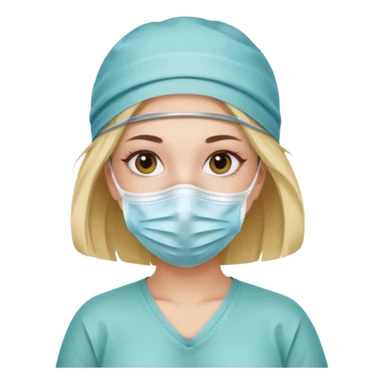 a girl wearing surgical mask sticker