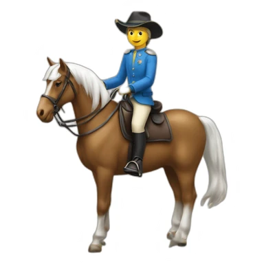 un chat sur un cheval sticker