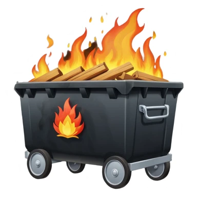 Flaming dumpster fire with "Indian bureaucracy" at the center. sticker