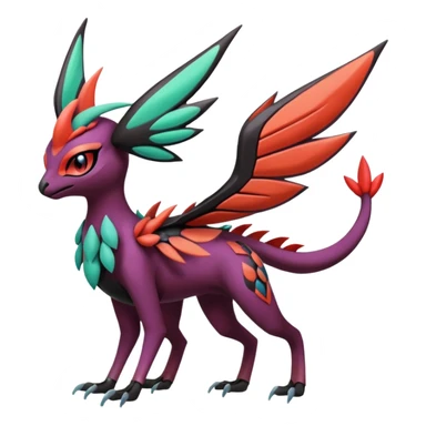 Meloetta-Noivern-Yveltal-Pokémon-Fakémon-fusion-hybrid-creature sticker