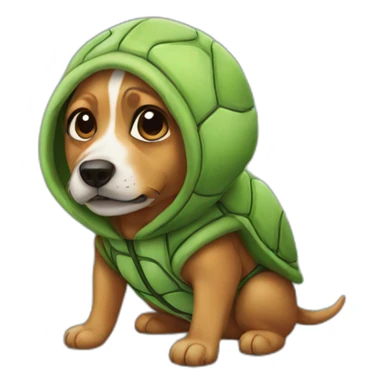 dog in a turtle onesie sticker