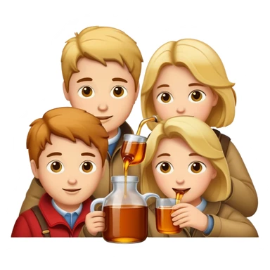 canadians drinking maple syrup sticker