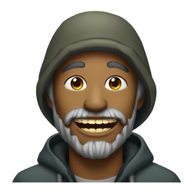homeless man with golden teeth sticker