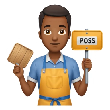 Street Sign Maker black man sticker