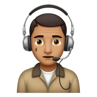 mean looking phone scammer in sketchy call center in india working our of filthy bedroom sticker