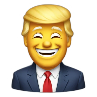 Donald Trump laughing sticker