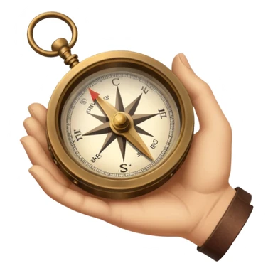 compass in a hand sticker