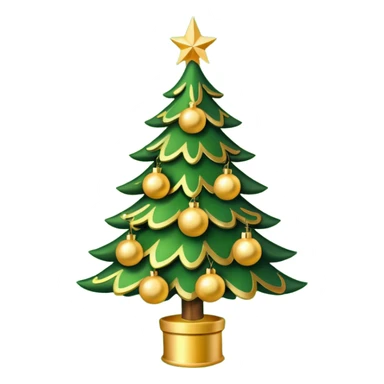 Christmas tree with Gold decorations sticker