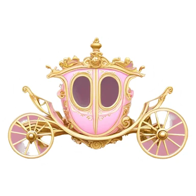 Pink and gold rococo royal carriage  sticker