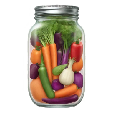 a mason jar with fermented veggies sticker