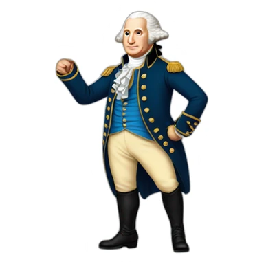 George washington curtsy sticker