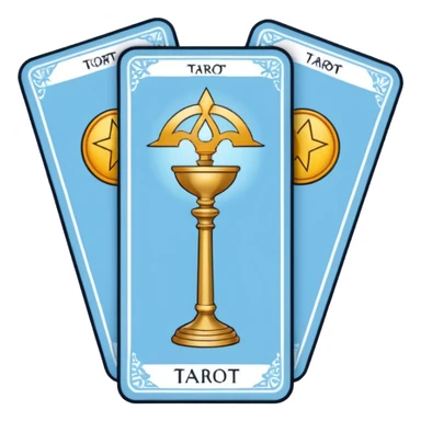 Tarot cards light blue sticker