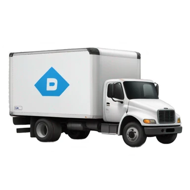 Boxtruck with letters "PGS” on the side sticker