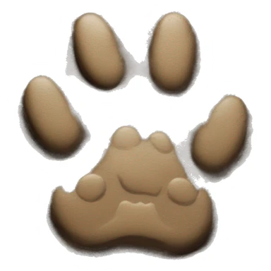 dog paw imprint in mud sticker