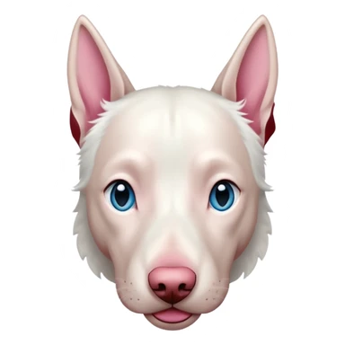 albino doberman with blue eyes sticker