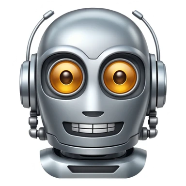 smiling robot sticker