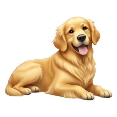 golden retriever laying on back sticker