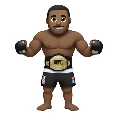 man with ufc belt sticker