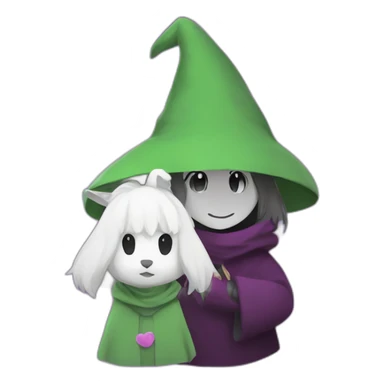 Ralsei and asriel sticker