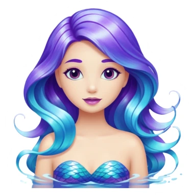 Iridescent mermaid hair sticker