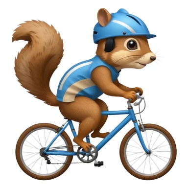 un écureuil cycliste sticker