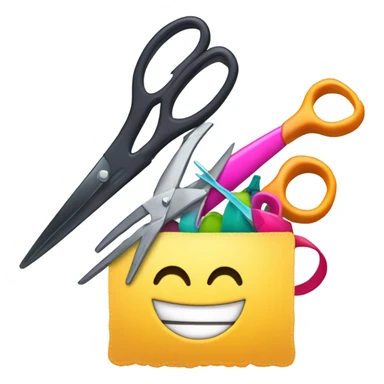 Create an emoji of a discount coupon with a hair-related theme. The coupon should have a design with scissors, a comb, and a hairdryer, symbolizing a discount for haircuts or hair treatments. Make it colorful and eye-catching, with a bold ‘10% OFF’ written on it in a fun, playful font. sticker