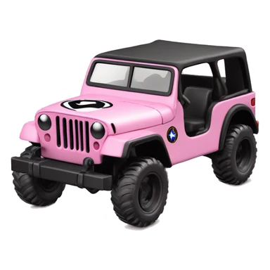 Evil Batgirl 1942 Willy’s light pink army jeep hot wheels  sticker