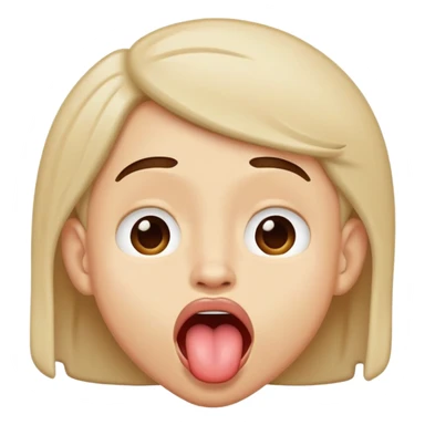 Guy shaking his head with his tounge out  sticker