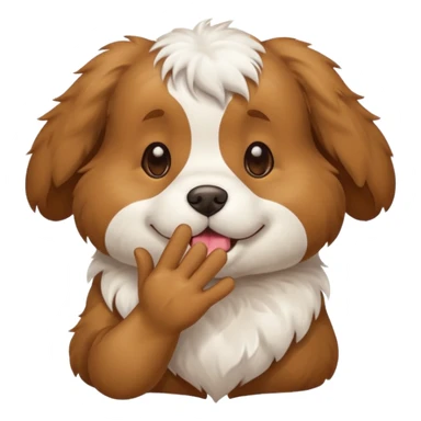 Dog blowing a kiss sticker