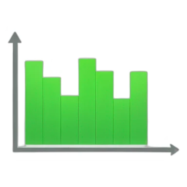 chart increasing green sticker