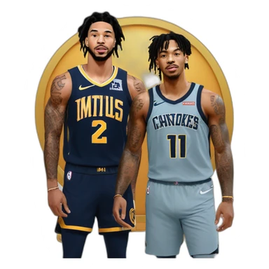 Derrick rose and Ja morant sticker