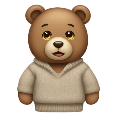 Teddy bear with Pullover  sticker