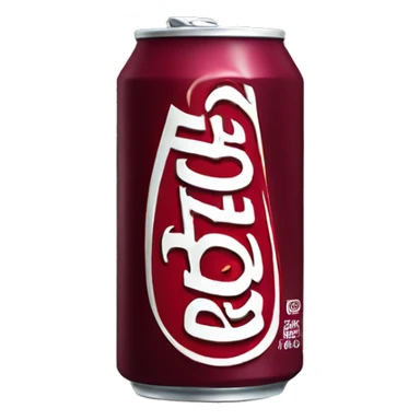 A Dr Pepper Can with a maroon bow on top sticker
