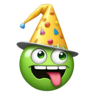 Booger with a party hat sticker