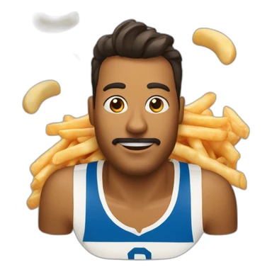 Poutine fais du basket  sticker