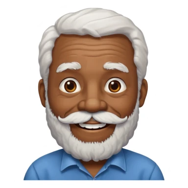 black grandpa with white hear and a big bear wrinkled as fuck sticker
