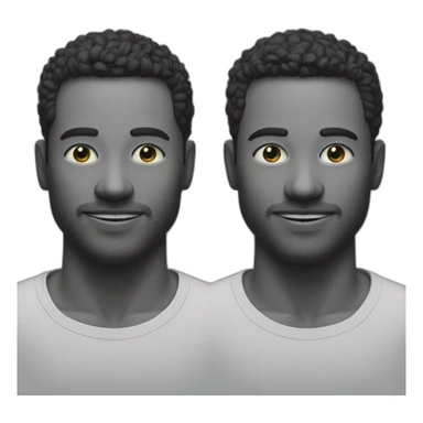 Two pictures of the same man, one happy one sad sticker