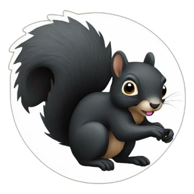 Black squirrel sticker