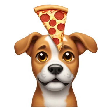 Dog with pizza  sticker